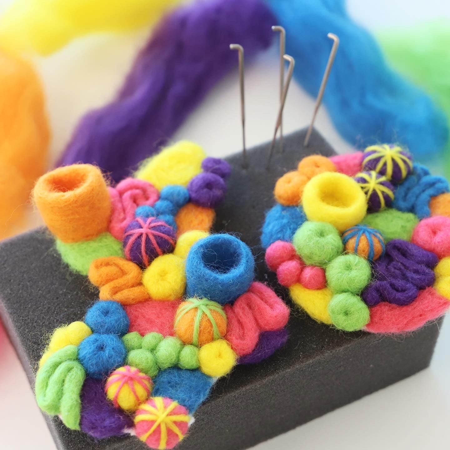 Fantastic Felting - Needle Felted Seascapes Kit - RAINBOW